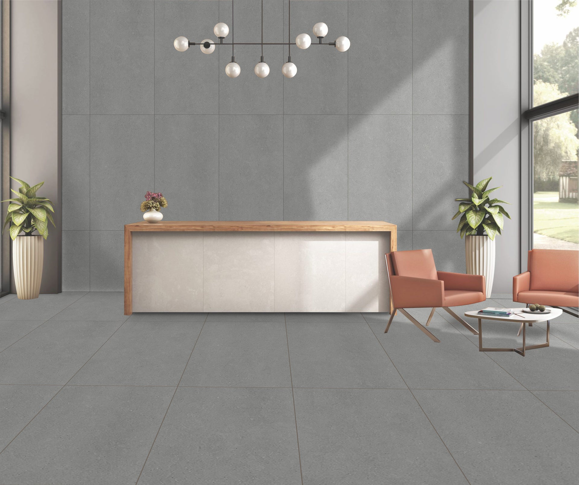 Porcelanato Piso - Pared Cemento Bianco 60X120