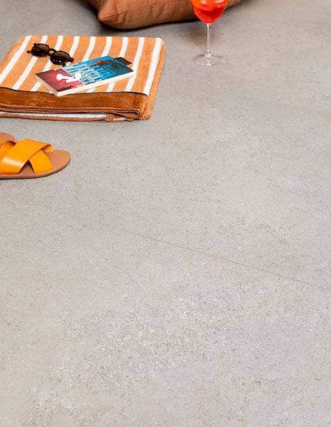 Porcelanato Piso - Pared Caliza Cinza Ext 90X90