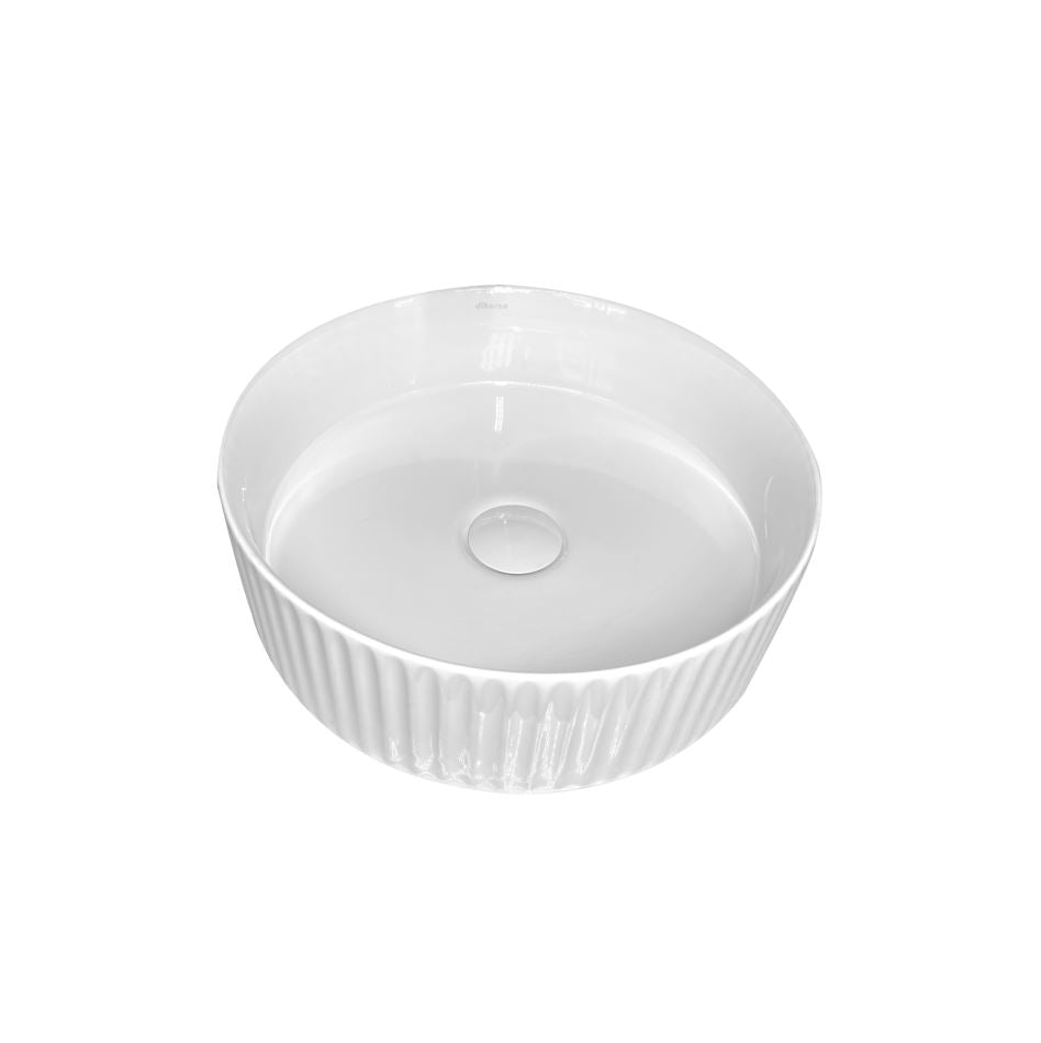 Lavamanos en ceramica New Tomine Blanco Glossy Texture Tomine